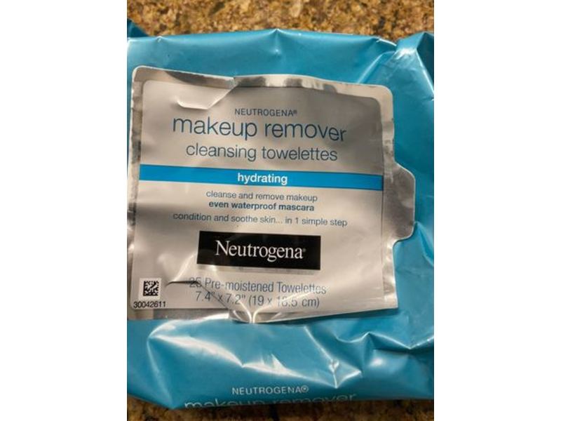 Neutrogena Makeup Remover Cleansing Towelettes, Hydrating, 25 Count