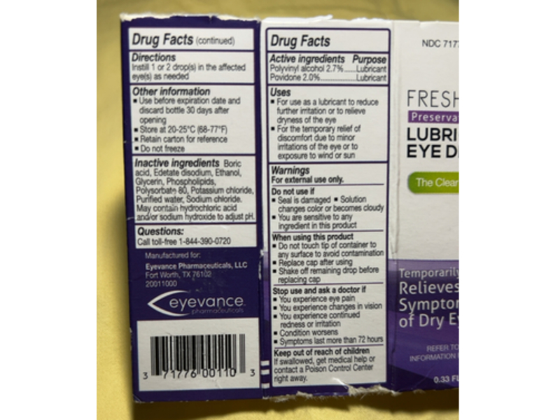 Freshkote Lubricant Eye Drops, Preservative OF, 0.33 fl oz/10 mL