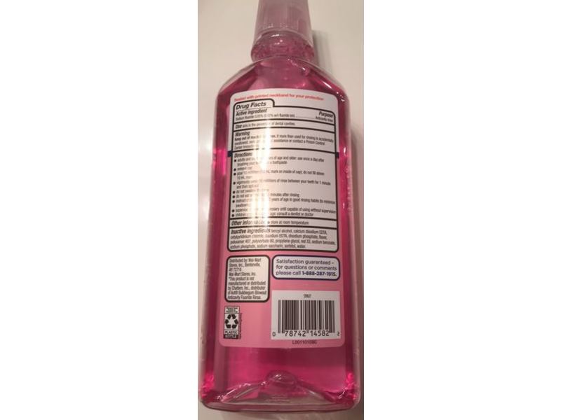 Equate Kids Anticavity Fluoride Rinse, Bubble Gum Flavor, 18 fl oz/532 mL