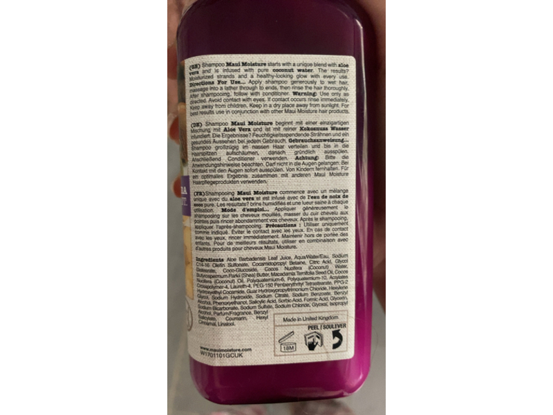 Maui Moisture Revive & Hydrate Shampoo, Shea Butter, Coconut Oil & Macadamia Oil, 13 fl oz/385 mL