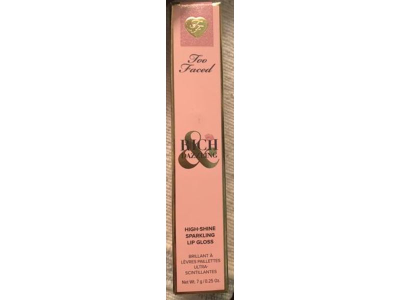 Too Faced High Shine Sparkling Lip Gloss, Rich Dazzling, 7 g/0.25 oz