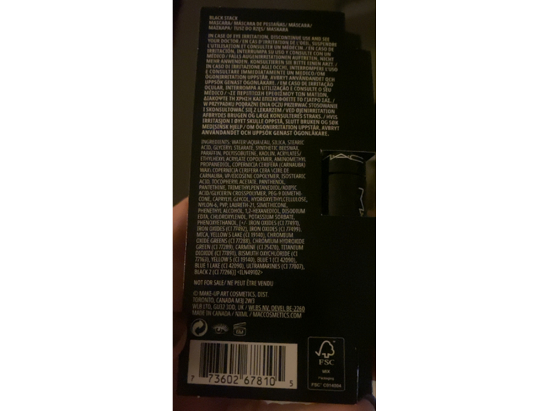 M. A. C Cosmetics Stack Superstack Mega Brush Mascara, Black, 0.1 oz/3 mL