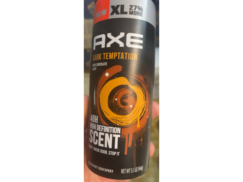 Axe Dark Temptation Deodorant Body Spray, Dark Chocolate, 5.1 oz/144 g