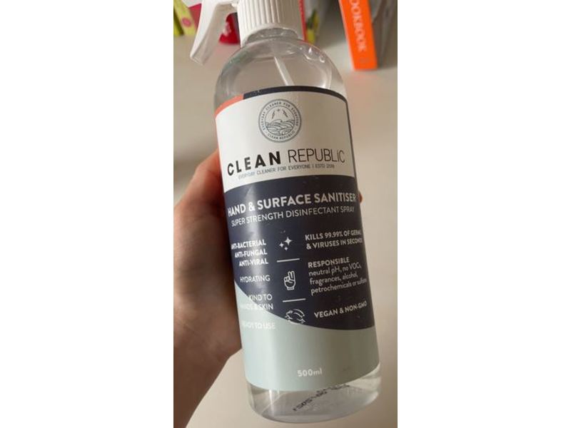 Clean Republic Hand & Surface Sanitiser, 500 mL
