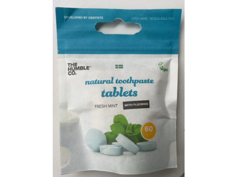 The Humble Co Natural Toothpaste Tablets, Fresh Mint, 60 Count