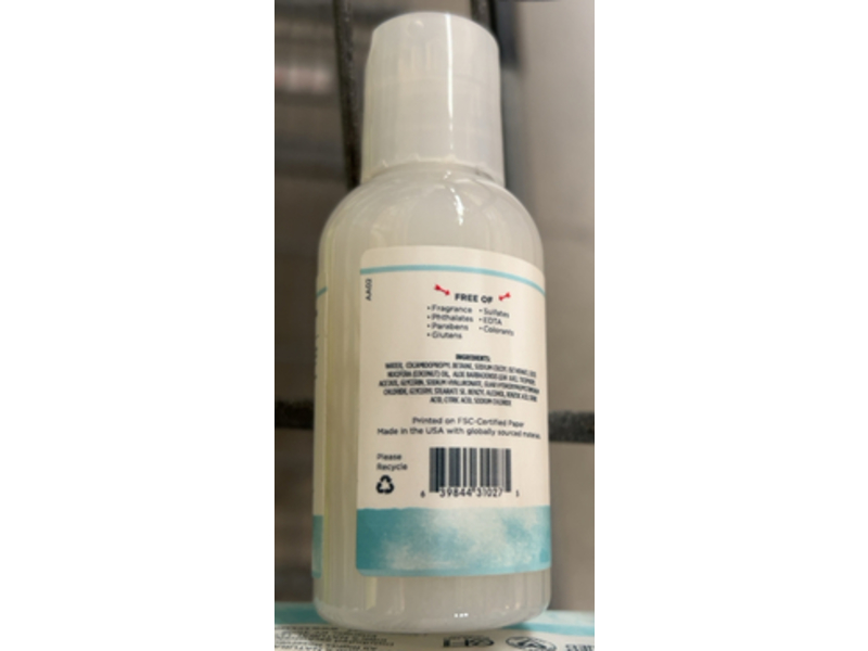 Kirks 3 - In - 1 Head To Toe Nourishing Cleanser, Premium Coconut Oil & Aloe Vera, 2 fl oz/60 mL