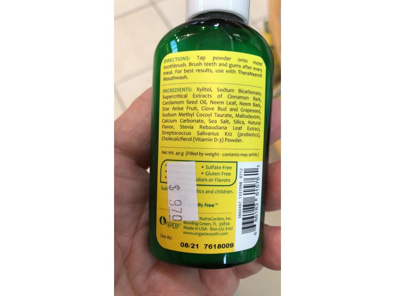 TheraNeem Tooth & Gum Powder-Cinnamon (2 pack)