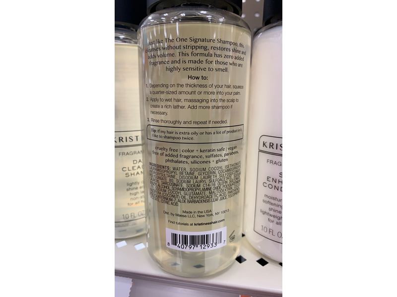 Kristin Ess Fragrance-Free Daily Cleansing Shampoo, 10 fl oz