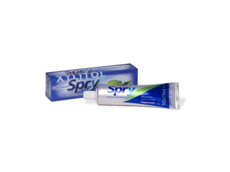 Spry Xylitol Peppermint Toothpaste 4 oz Paste Ingredients and Reviews