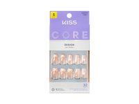 Kiss Core Design Press-On Nails, Short, Coffin Cheers, 35 Count - thumbnail 1