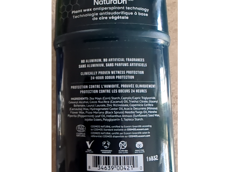 Green Beaver 100 % Natural Antiperspirant, Pine Mint, 60 g