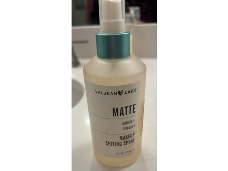 Valjean Labs Matte Makeup Setting Spray, Kaolin + Vitamin E, 6 fl oz/177 mL
