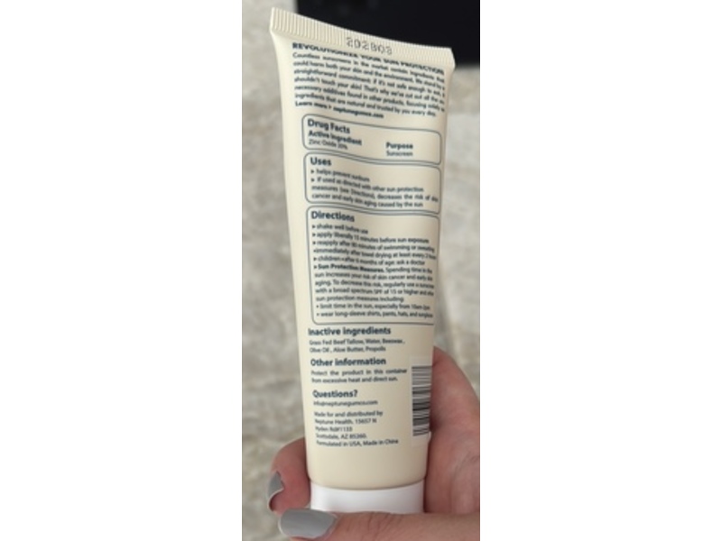 Neptune Health Tallow Sunscreen, SPF 30 PA+++, 3 oz/85 g