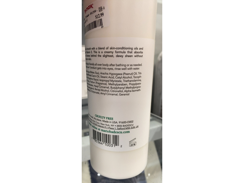 Mario Badescu Skin Care Body Lotion, Wheat Germ,16 fl oz/472 mL