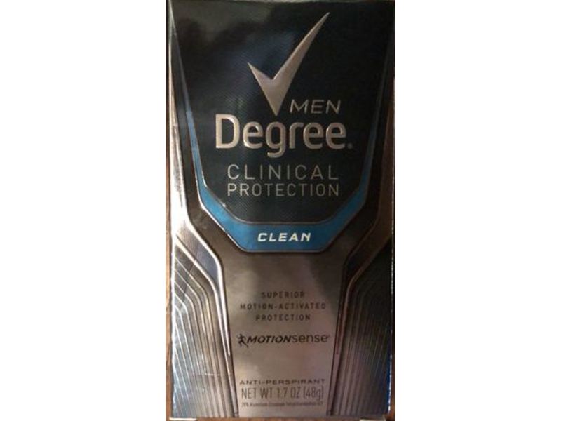 Degree Men Clinical Protection Antiperspirant, Clean, 1.7 oz/48 g