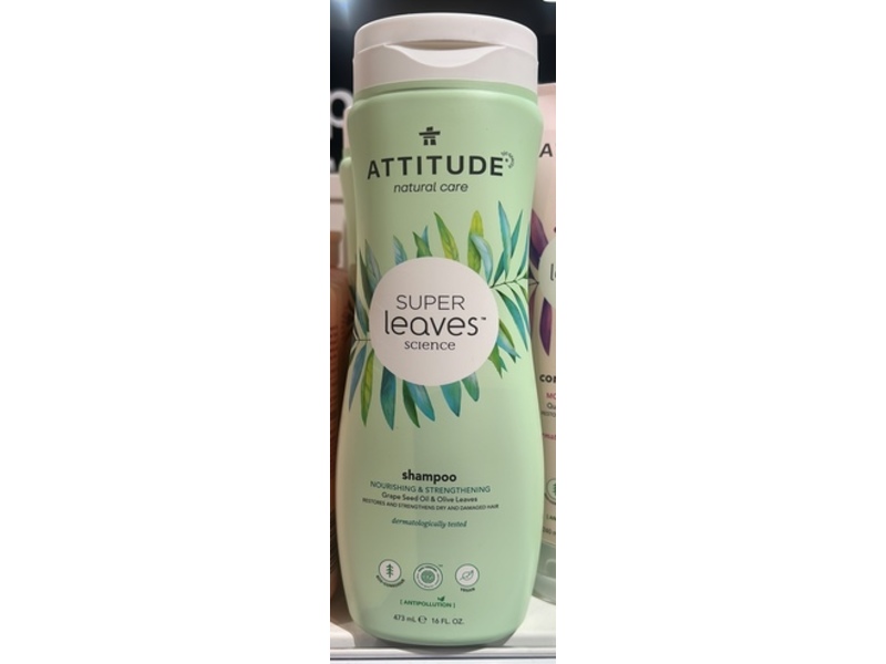 Attitude Super Leaves Shampoo, Nourishing & Strengthening, 16 fl oz/473 mL