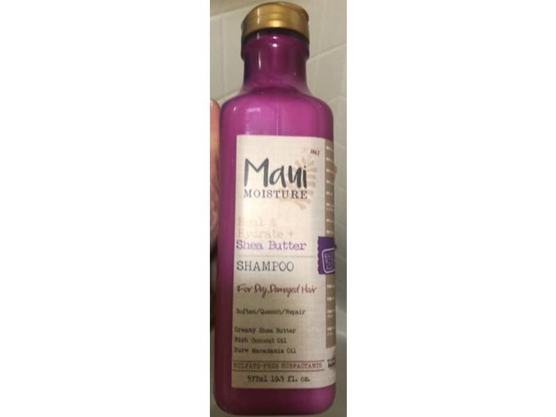 Maui Moisture Heal & Hydrate + Shea Butter Shampoo, Dry, Damaged Hair, 19.5 fl oz/577 mL