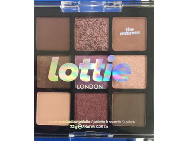 Lottie London 9 Piece Eyeshadow, The Mauves, 0.25 oz/7.2 g