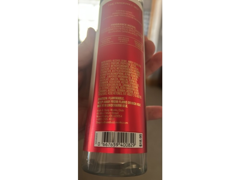 Bath & Body Works Fine Fragrance Mist, Japanese Cherry Blossom, 8 fl oz/ 236 mL