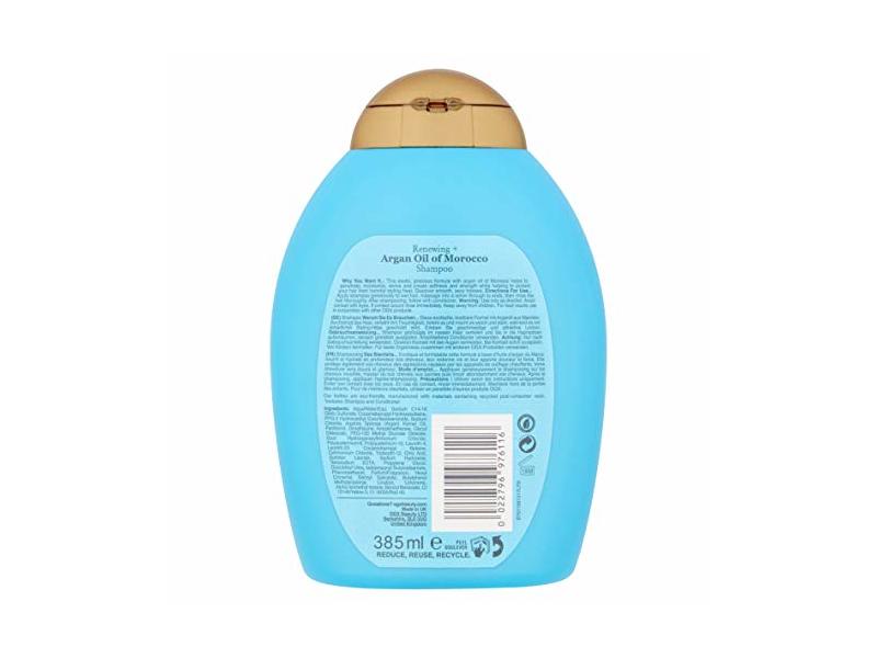 Ogx Renewing + Argan Oil Of Moroccan Shampoo, Sulfate Free Surfactants, 13 fl oz/385 ml