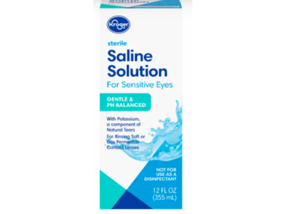 Kroger Saline Solution, 12 fl oz/355 mL
