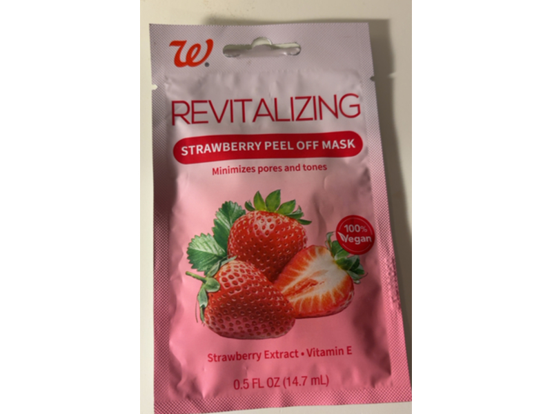 Walgreens Revitalizing Peel Off Mask, Strawberry, 0.5 fl oz/147 mL