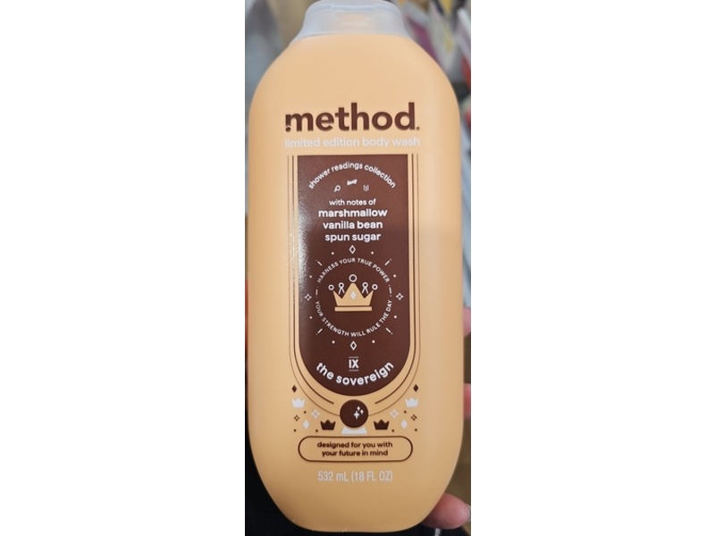 Method limited Edition Body Wash, Marshmallow, Vanilla Bean, Spun Sugar, 18 fl oz/532 mL