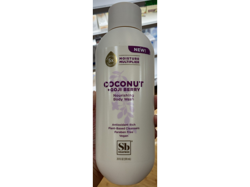 Soapbox Nourishing Body Wash, Coconut + Goji Berry, 20 fl oz/591 mL, Pack Of 3