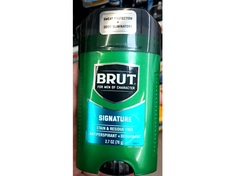 Brut Antiperspirant + Deodorant, Signature, 2.7 oz/76 g, Pack Of 3