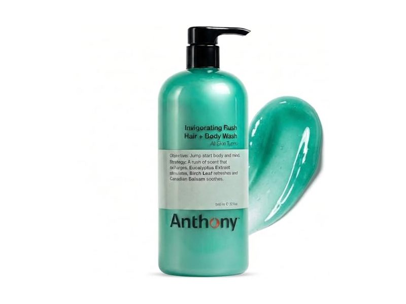 Anthony Invigorating Rush Hair + Body Wash, 32 fl oz/946 mL