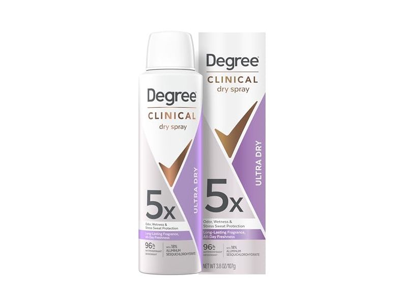 Degree Clinical Antiperspirant Deodorant Ultra Dry Spray, 3.8 oz/107 g