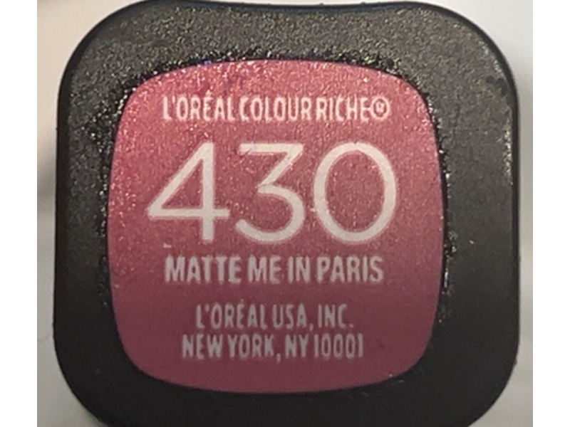 L’Oreal Paris Colour Riche Matte Lipstick, 430 Matte Me In Paris, 9.36 fl oz