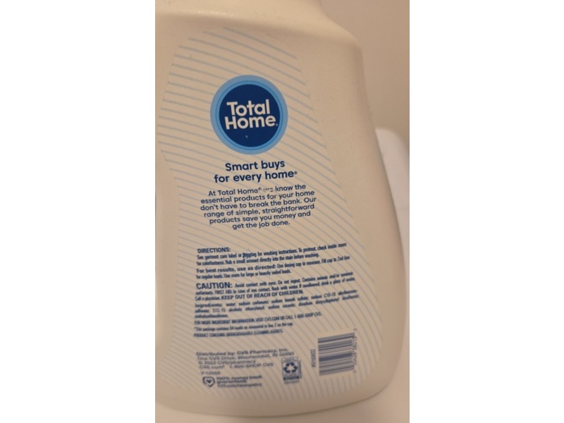 Total Home Laundry Detergent, 64 Loads, 100 fl oz/2.95 L.