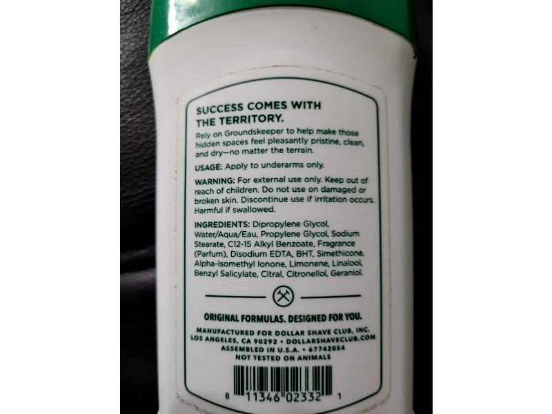 Grounds Keeper Deodorant, Sea Spray And Amber, 2.7 oz/76 g