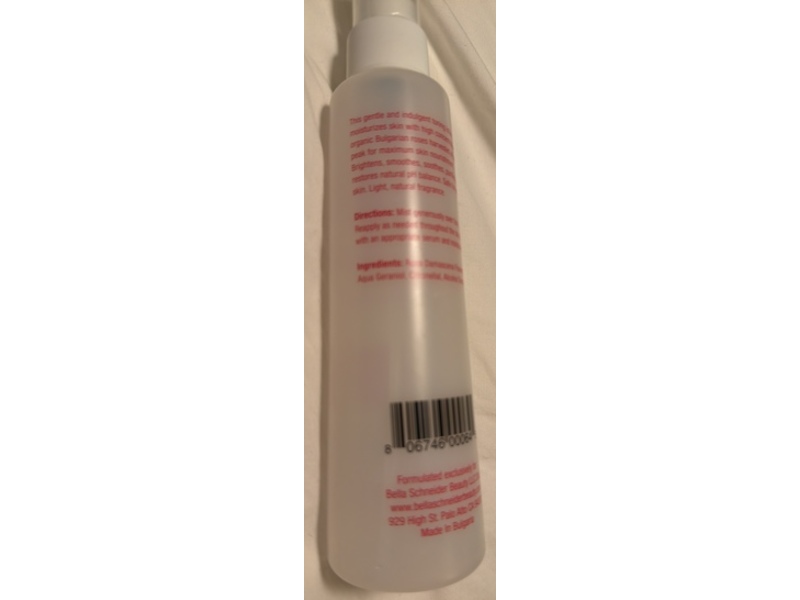 Bella Schneider Beauty Organic Essential Toner, Royal Rose, 6.76 fl oz