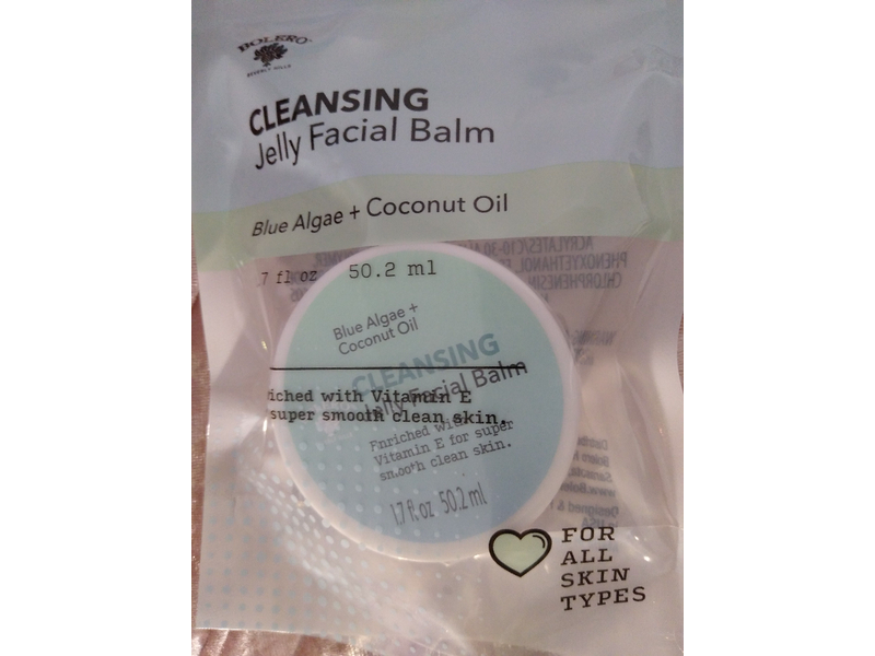 Bolero Beverly Hills Jelly Cleansing Facial Balm, Blue Algae + Coconut Oil, 7 fl oz/50.2 mL