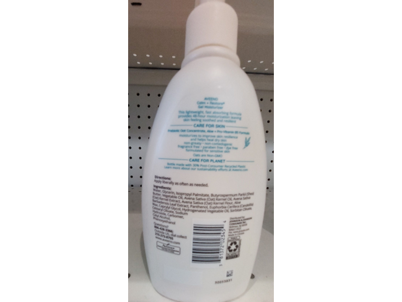 Aveeno Calm + Restore Moisturizer Gel, 12 oz/340 g