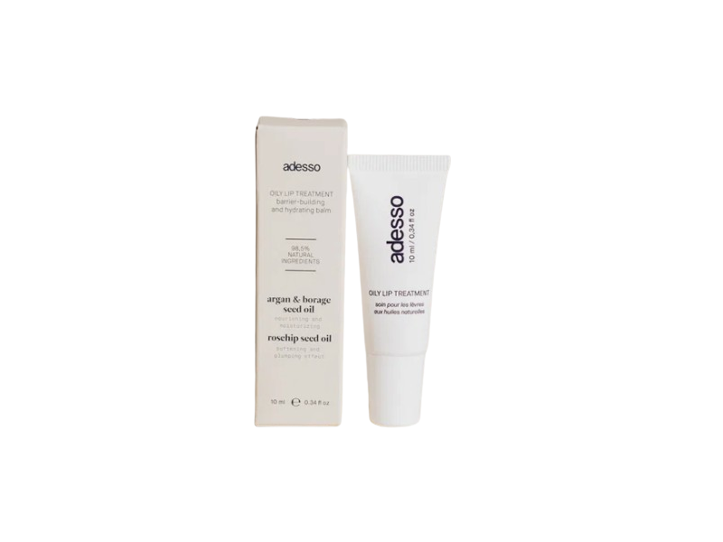 Adesso Oily Lip Treatment, Argan & Borage Seed Oil, 0.34 fl oz/10 mL
