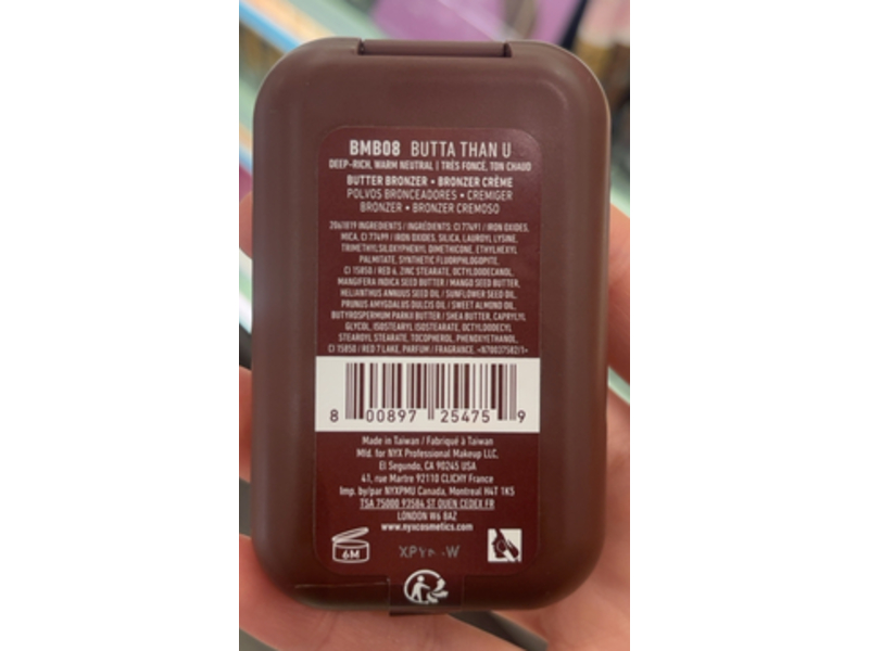 Nyx Professional Makeup Buttermelt Bronzer, 08 Butta Than U, 0.17 oz/5 g