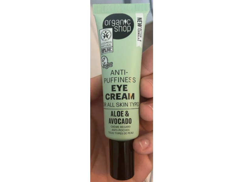 Organic Shop Anti - Puffiness Eye Cream, Aloe & Avocado, 30 mL