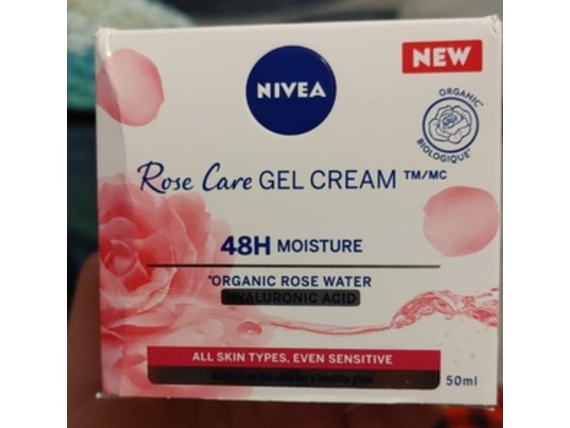Nivea Rose Care Gel Cream, Hyaluronic acid, 50 mL