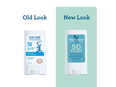Blue Lizard Sensitive Mineral Sunscreen Stick, SPF 50, 0.5 oz/14 g