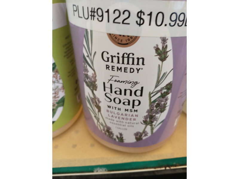 Griffin Remedy Foaming Hand Soap, Bulgarian Lavender, 1 Gallon