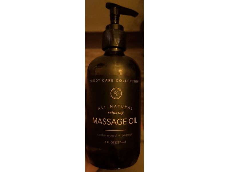 Rowe Casa Organics Body Care Collection All-Natural Relaxing Massage Oil, Cedarwood + Orange, 8 fl oz/237 mL