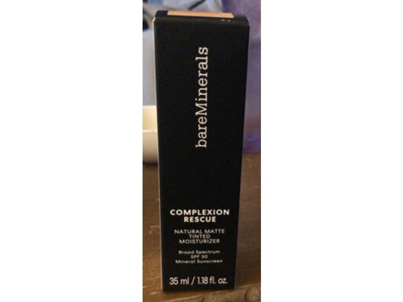 bareMinerals Complexion Rescue Natural Matte Tinted Moisturizer, SPF 30, Vanilla 02, 1.18 fl oz/35 mL