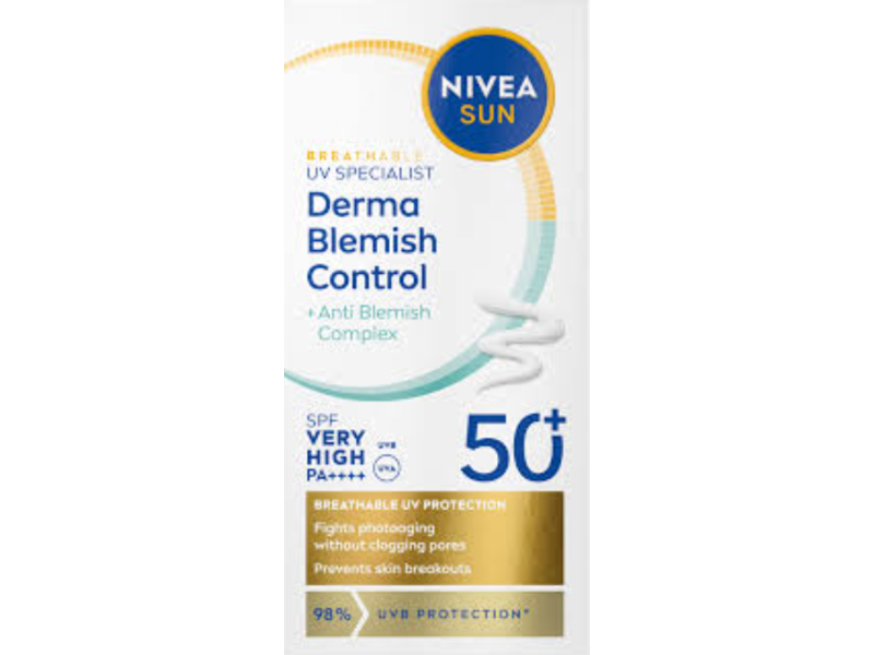 Nivea Derma Blemish Control Sunscreen, SPF 50 PA++++, 200 mL