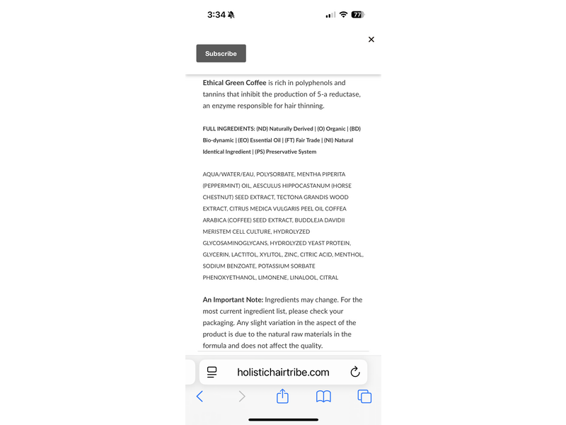 Oway Sensitive Scalp Treatment, 3.4 fl oz/100 mL