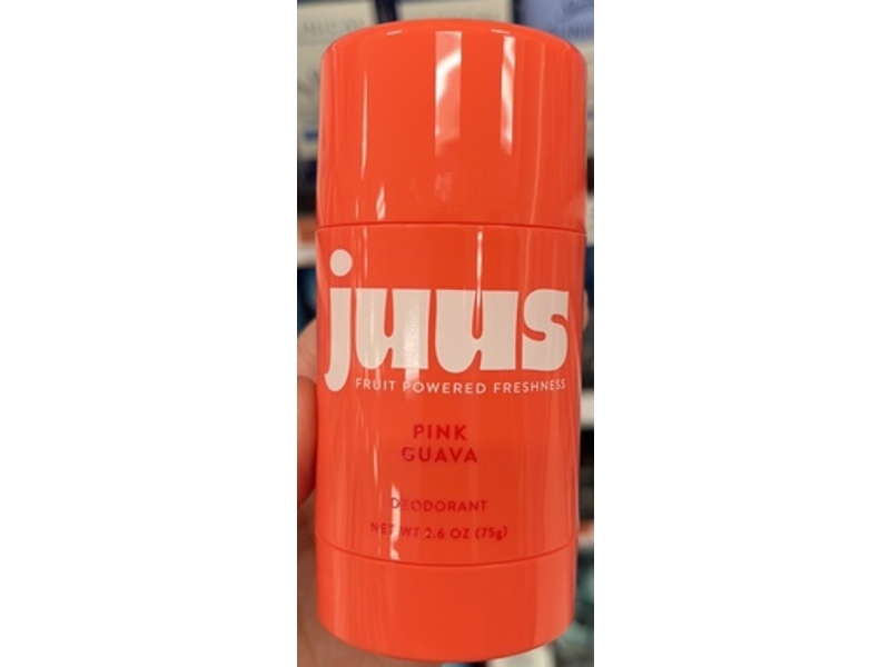 Juus Fruit Powered Freshness Deodorant, Pink Guava, 2.6 oz/75 g