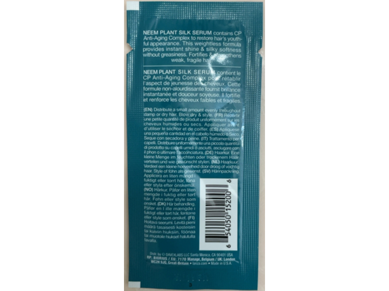 L'anza Healing Strength Neem Plant Silk Serum, 0.17 fl oz/5 mL