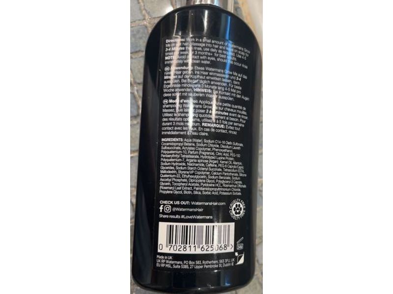 Watermans Grow Me Shampoo, Hydrating And Revitalising, 8.45 fl oz/250 mL